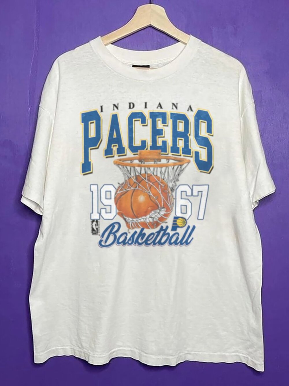 1967 Vintage Indiana Pacers Basketball Shirt, Retro Indiana Pacers NBA Shirt Tee